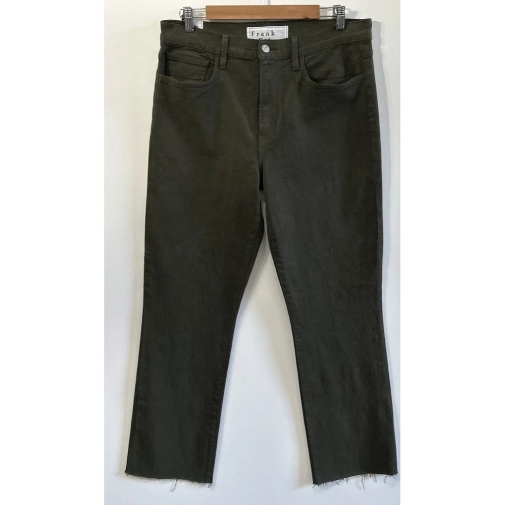 Frank & Eileen the Everyday Jean Cork Straight Leg‎ Minimal High Rise Olive 32